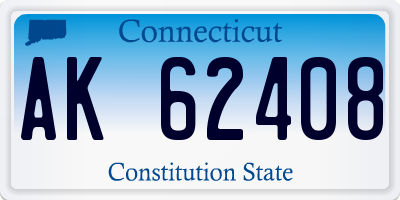 CT license plate AK62408