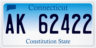 CT license plate AK62422