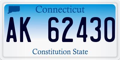 CT license plate AK62430
