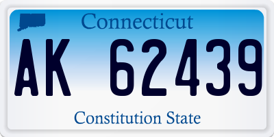 CT license plate AK62439