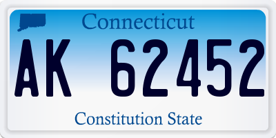 CT license plate AK62452