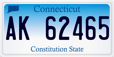 CT license plate AK62465
