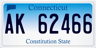 CT license plate AK62466