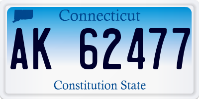 CT license plate AK62477
