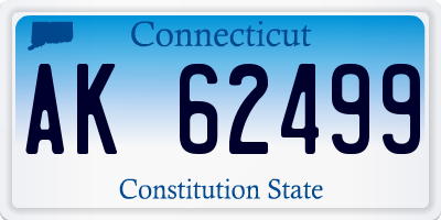 CT license plate AK62499