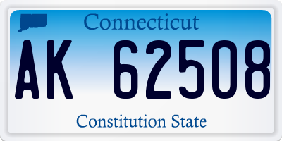 CT license plate AK62508