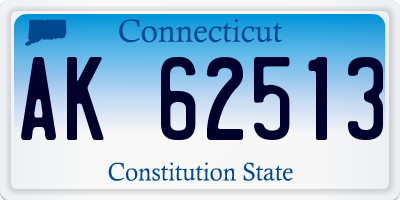 CT license plate AK62513