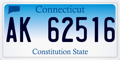 CT license plate AK62516