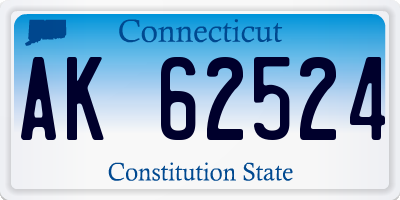 CT license plate AK62524