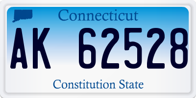 CT license plate AK62528