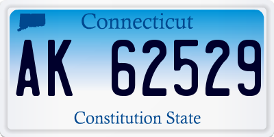 CT license plate AK62529
