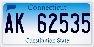 CT license plate AK62535