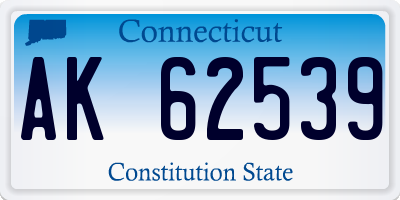 CT license plate AK62539