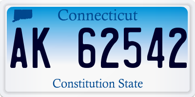 CT license plate AK62542