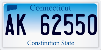 CT license plate AK62550