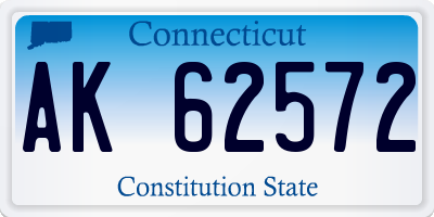 CT license plate AK62572