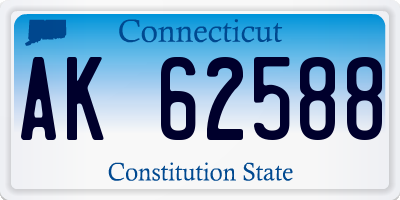 CT license plate AK62588