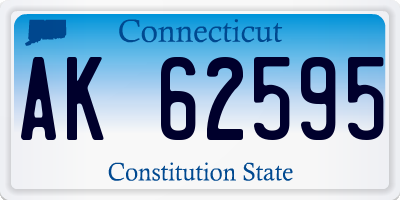 CT license plate AK62595