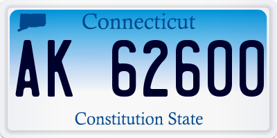 CT license plate AK62600