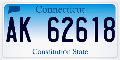 CT license plate AK62618