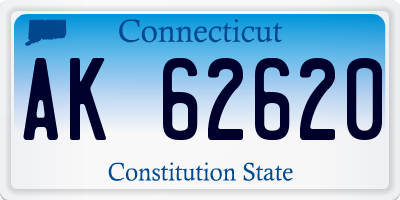 CT license plate AK62620