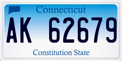 CT license plate AK62679