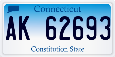 CT license plate AK62693