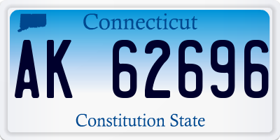 CT license plate AK62696