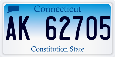 CT license plate AK62705