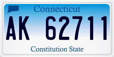 CT license plate AK62711