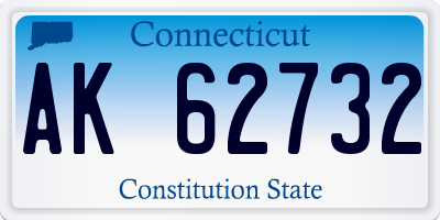 CT license plate AK62732