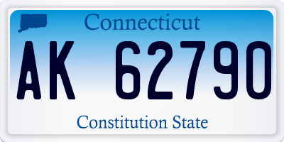 CT license plate AK62790