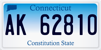 CT license plate AK62810