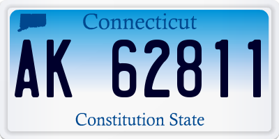 CT license plate AK62811