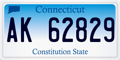 CT license plate AK62829