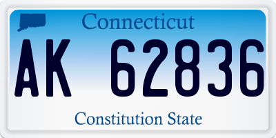 CT license plate AK62836