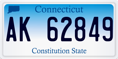 CT license plate AK62849
