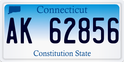 CT license plate AK62856