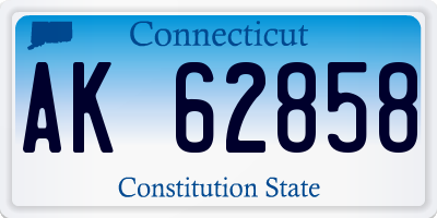 CT license plate AK62858