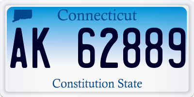 CT license plate AK62889