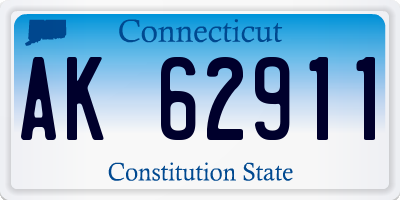 CT license plate AK62911