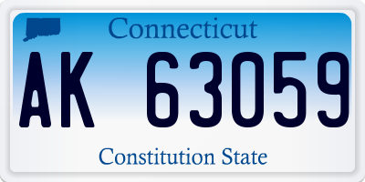 CT license plate AK63059