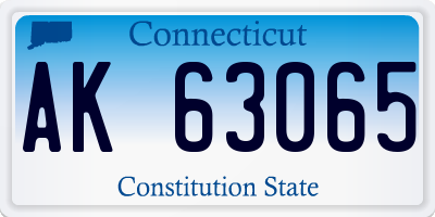 CT license plate AK63065