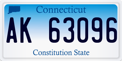 CT license plate AK63096