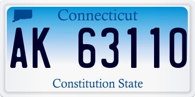 CT license plate AK63110