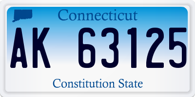 CT license plate AK63125