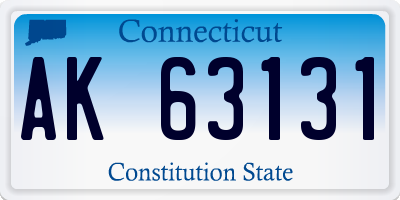 CT license plate AK63131