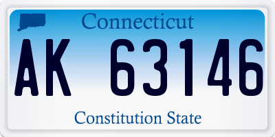 CT license plate AK63146