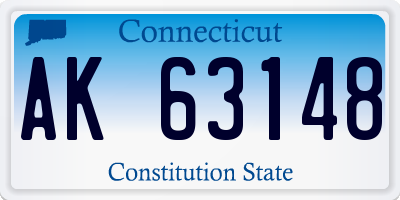 CT license plate AK63148