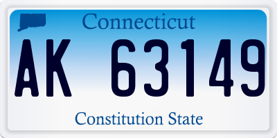 CT license plate AK63149